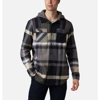 Columbia Muške Košulje - Flare Gun Stretch Flannel Crne Smeđe | MAFB-75413